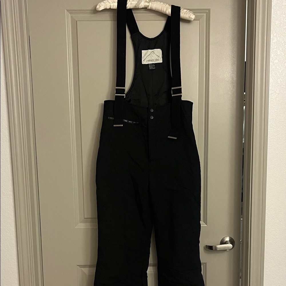 Ski/Snowboard Snow Bib Overalls | Black | Mens 32
